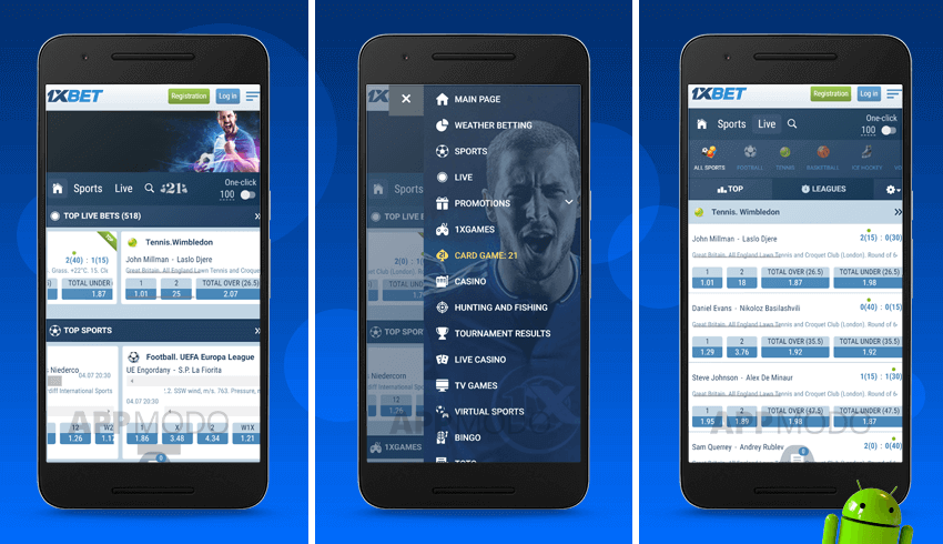 télécharger 1xbet pour android